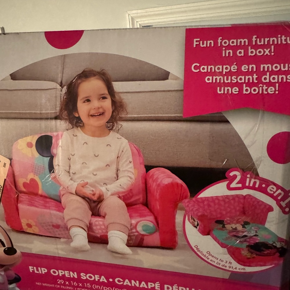 Pink Convertible Plush Sofa Toy